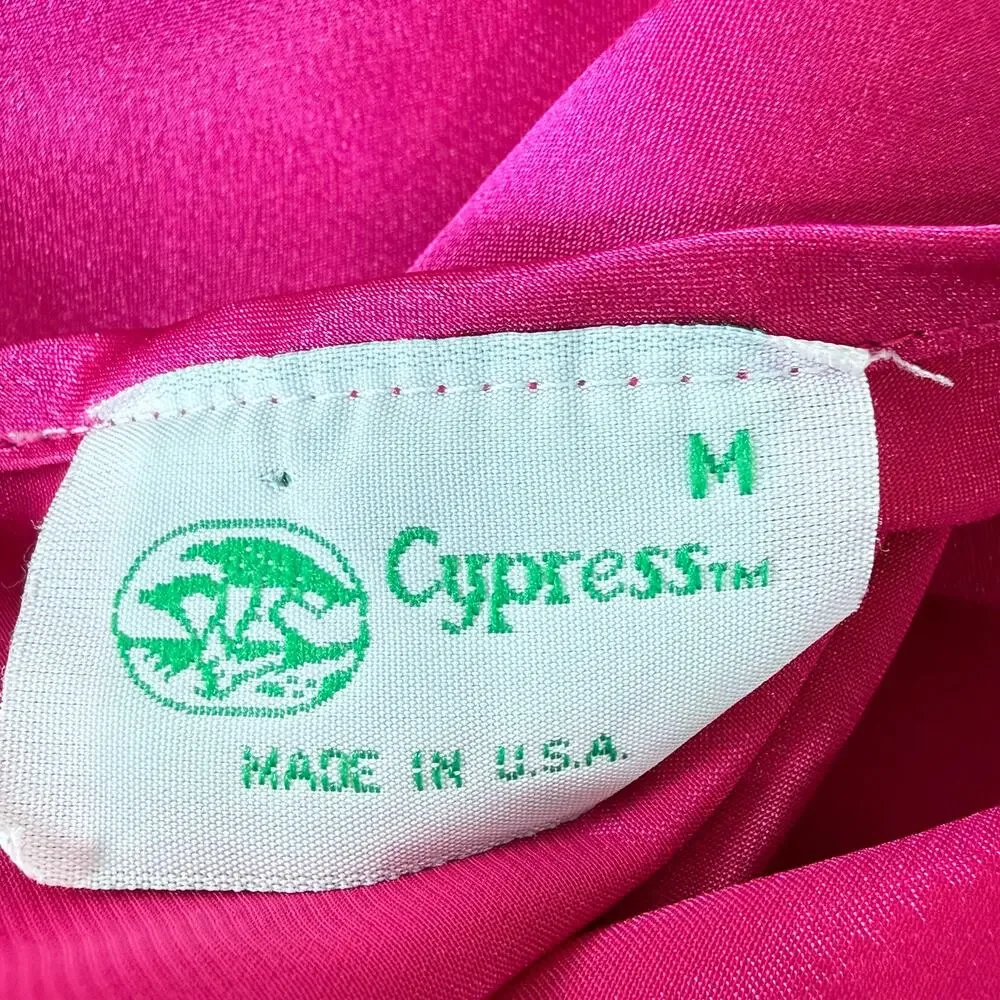 Vintage 80s 90s Pink Satin Bow Collar Slip Dress Romantic Retro Fairy Sexy M
